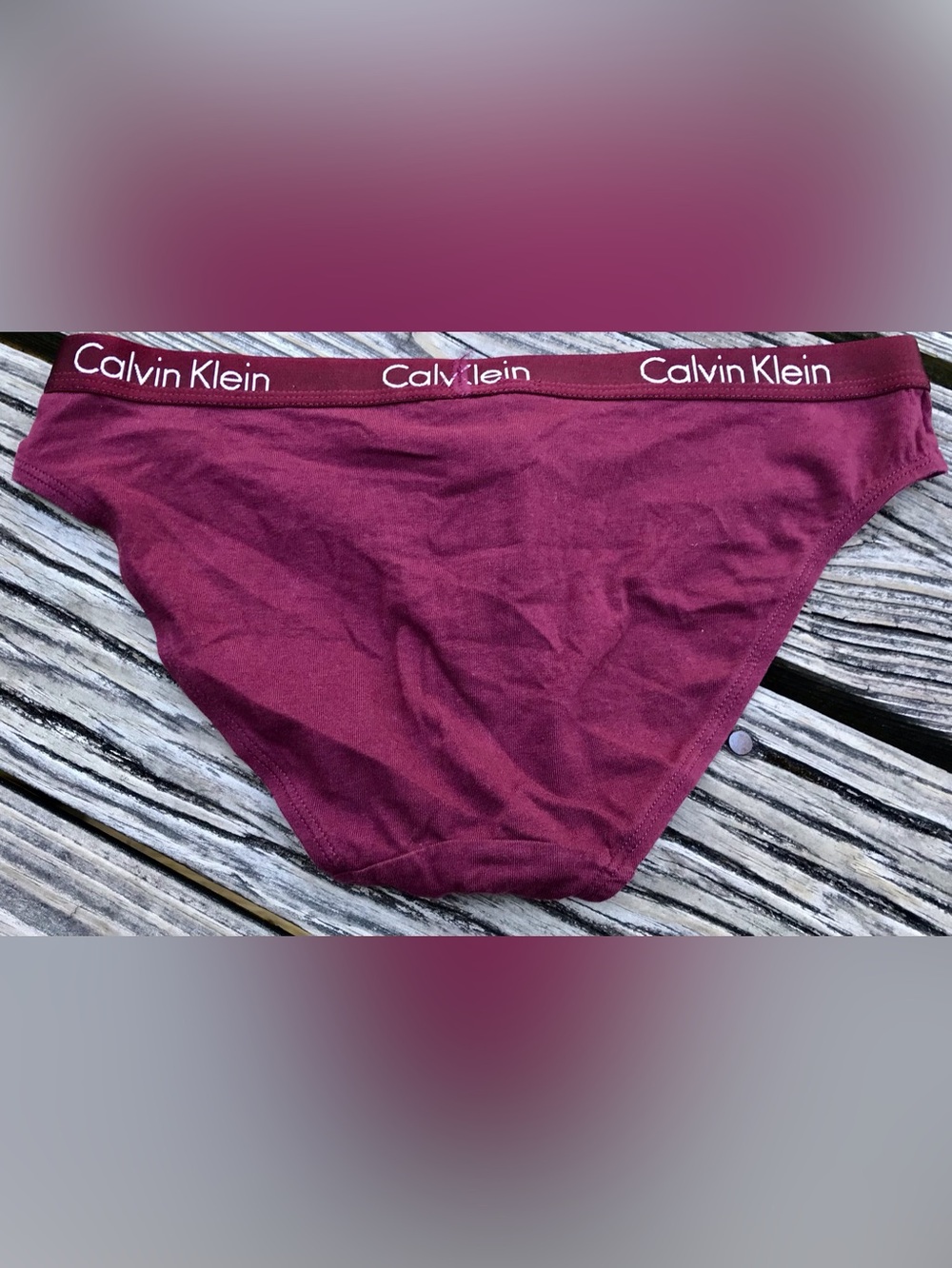 New No Tags Ladies M 2 Pair CK CALVIN KLEIN Pink Maroon Bikini Underwear - Picture 7 of 7